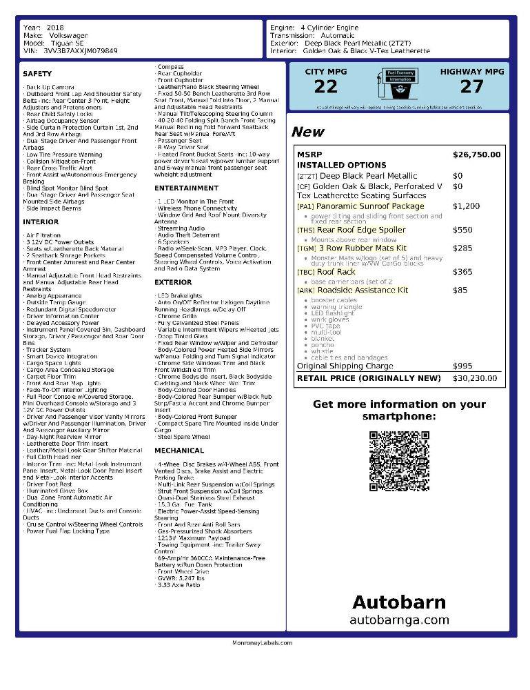 Volkswagen Tiguan SE 2018