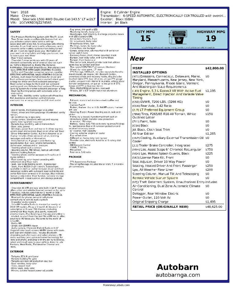 Chevrolet Silverado 1500 LT Double Cab 4WD 2018