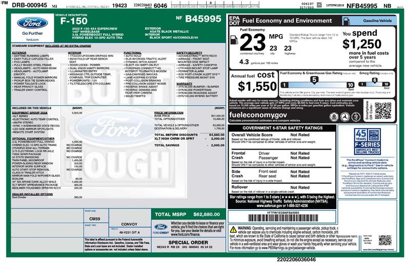 Ford F-150 XLT SuperCrew 5.5-ft. Bed 4WD 2022