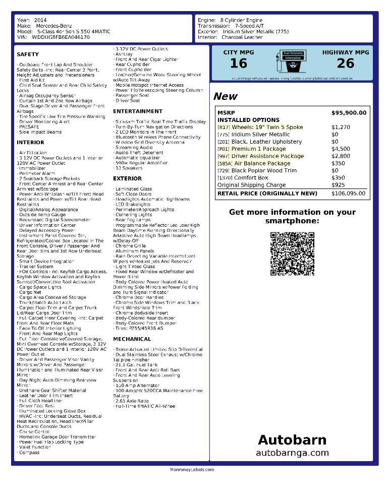 Mercedes-Benz S-Class S550 4MATIC 2014