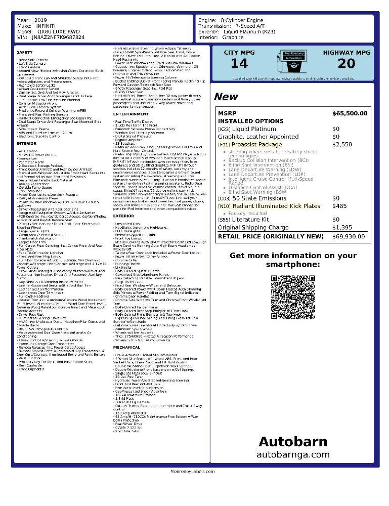 Infiniti QX80 LUXE 2019