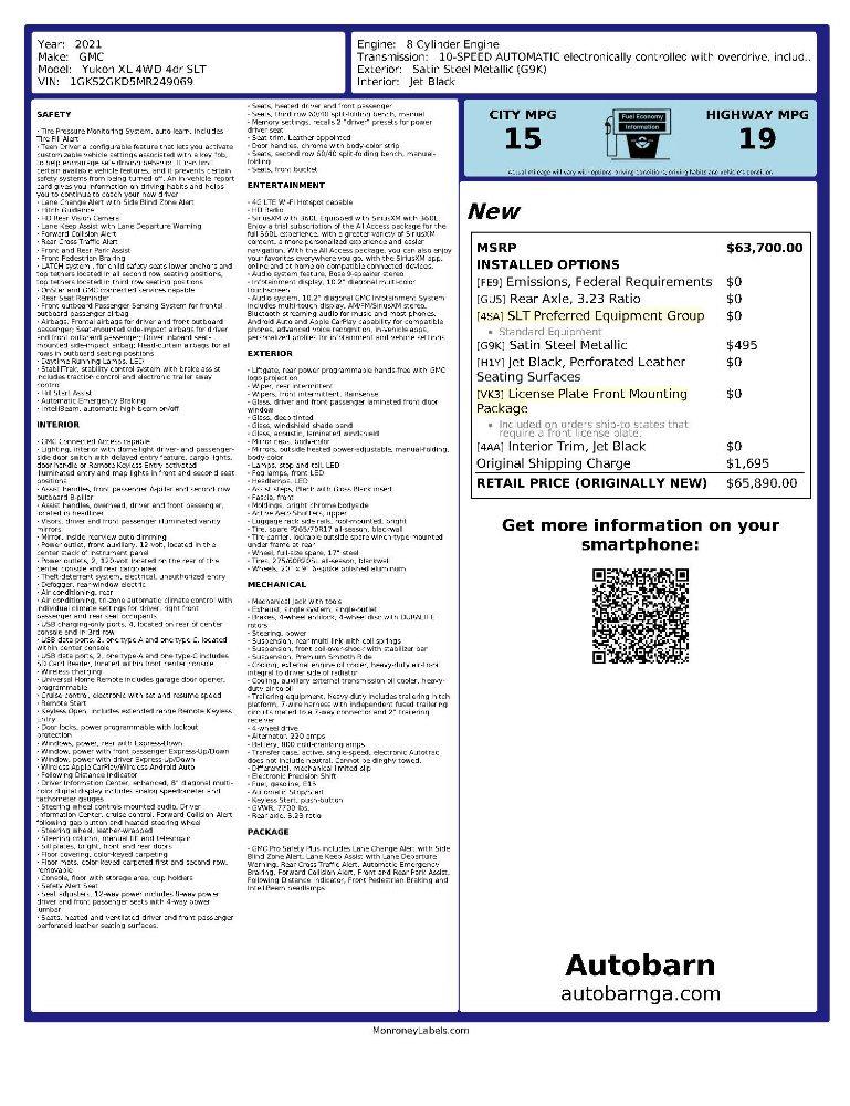 GMC Yukon XL SLT 4WD 2021