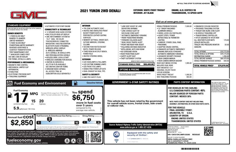 GMC Yukon Denali 2WD 2021