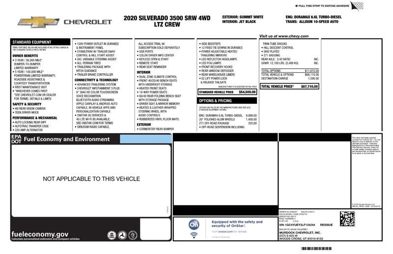Chevrolet Silverado 3500HD LTZ Crew Cab 4WD 2020