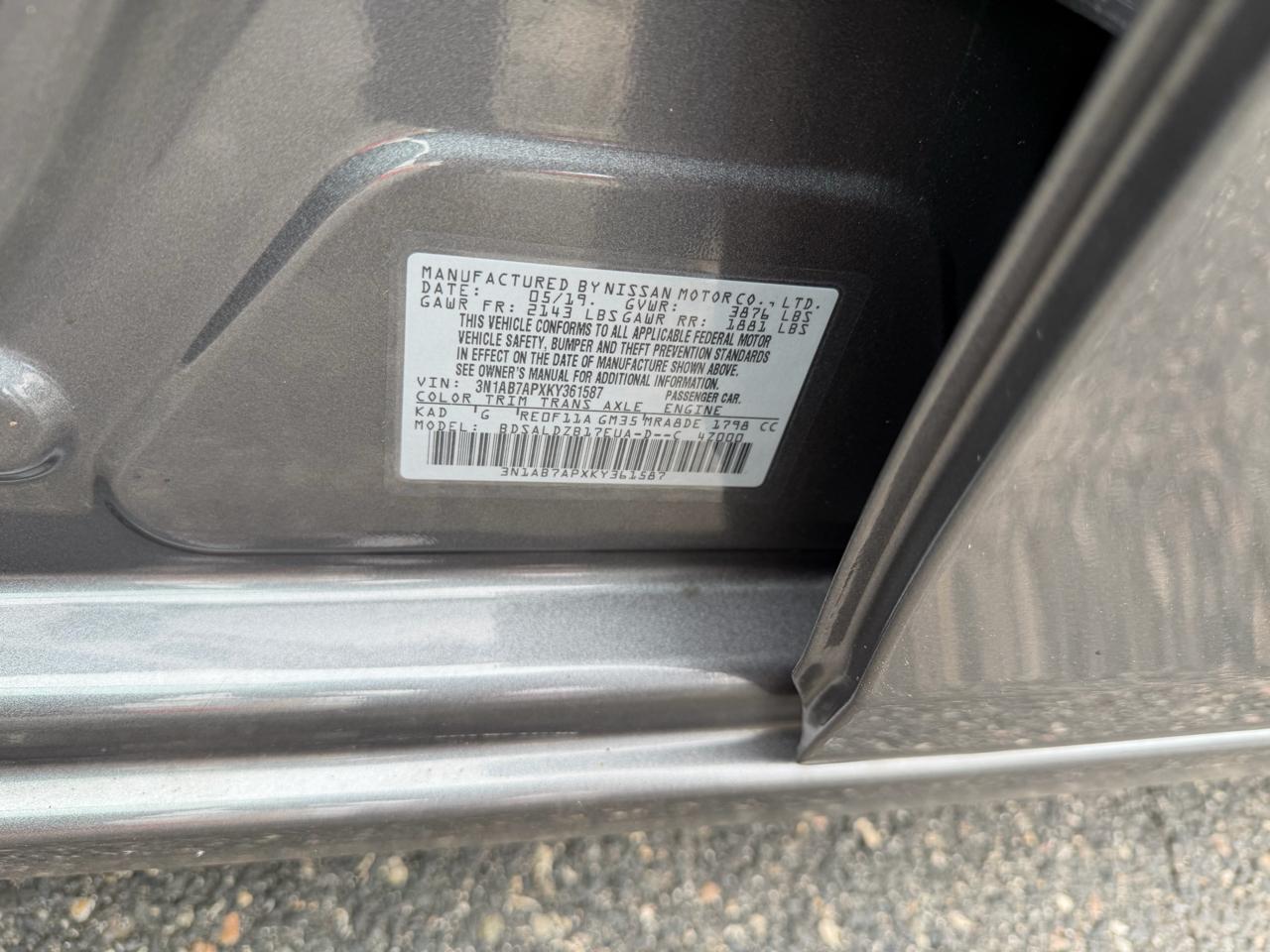Nissan Sentra S CVT 2019