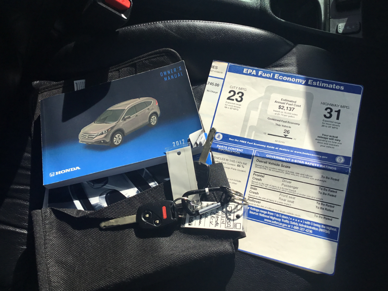 Honda CR-V EX-L 2WD 5-Speed AT 2012