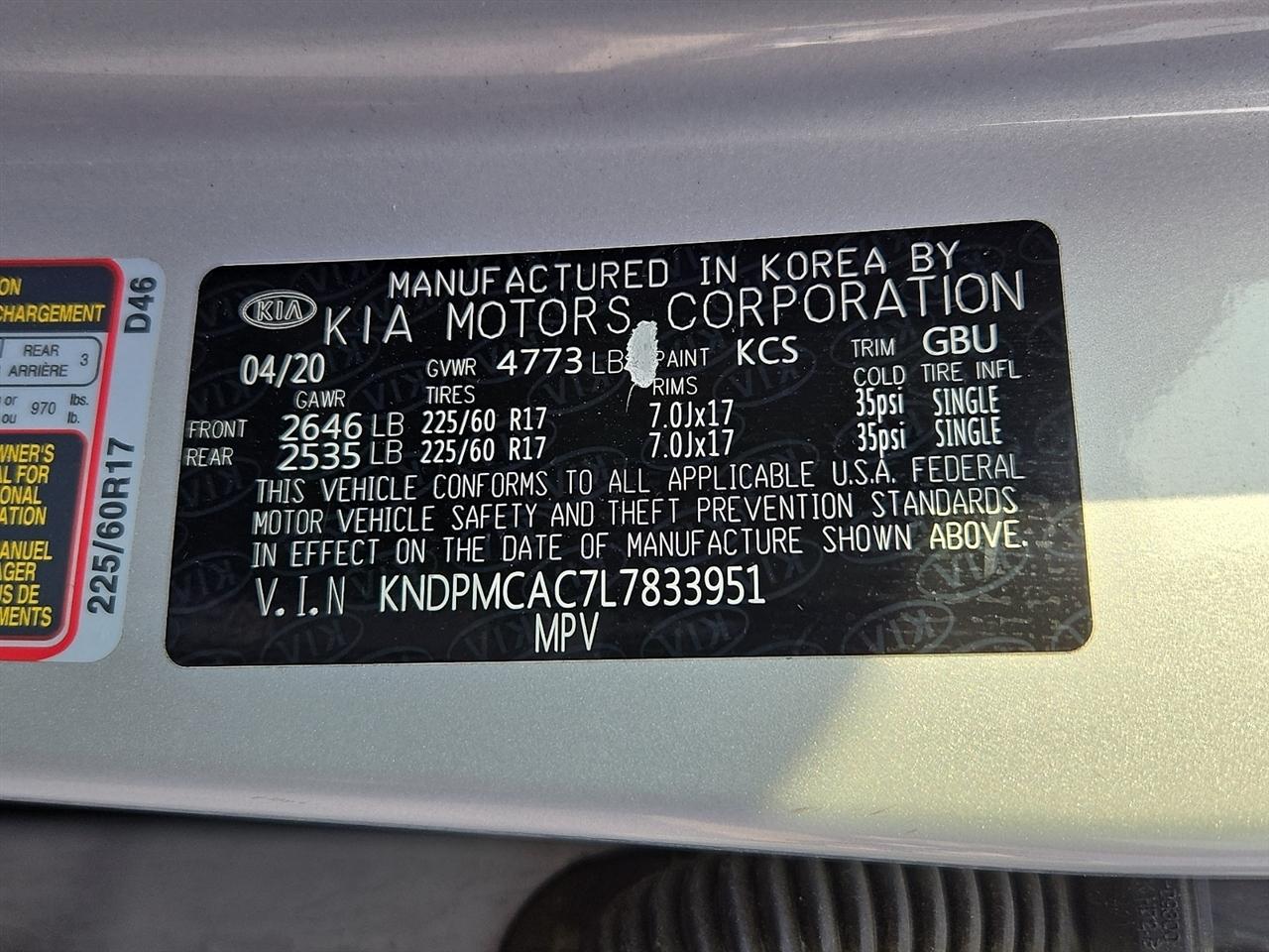 Kia Sportage LX AWD 2020