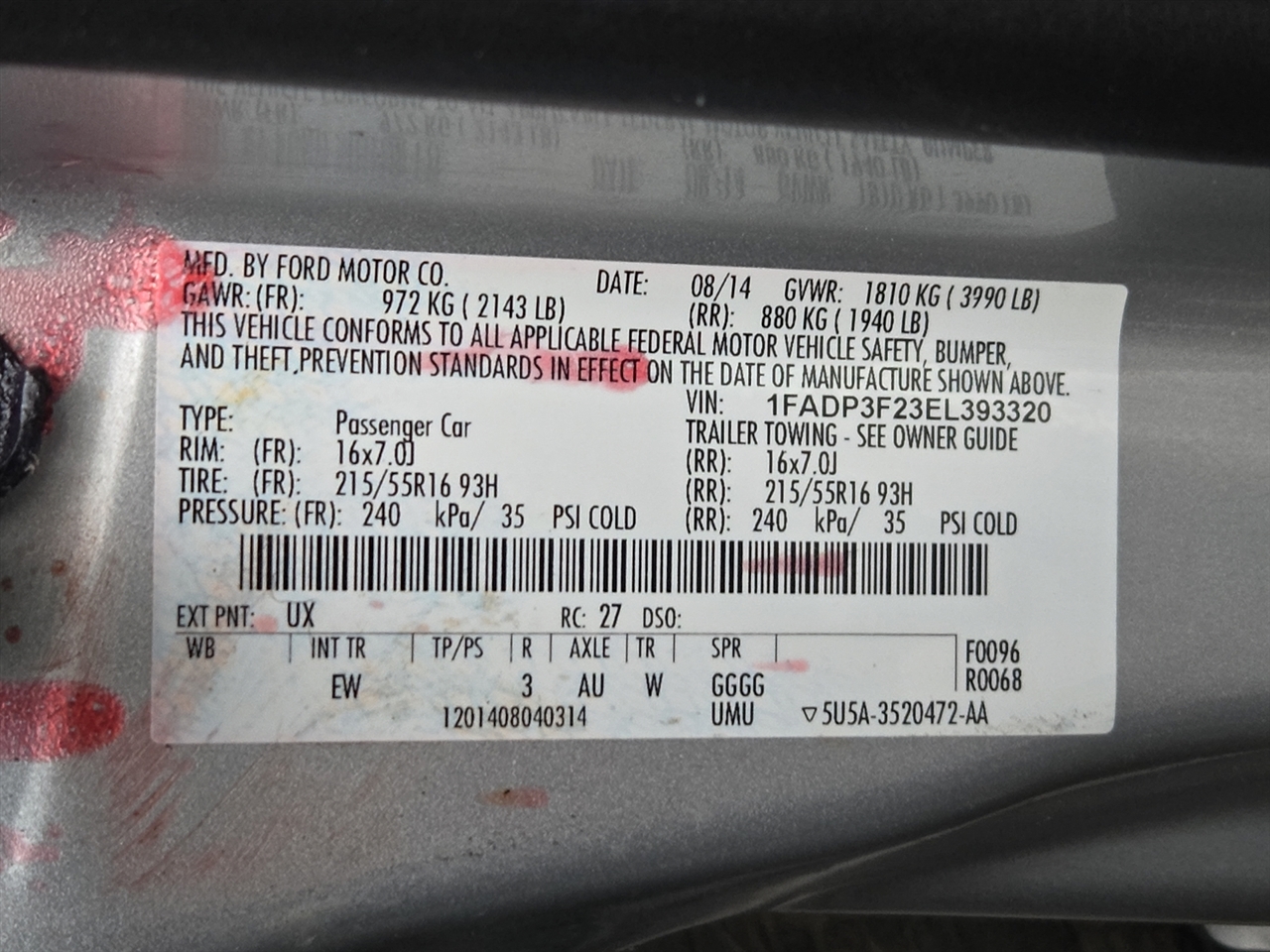 Ford Focus SE Sedan 2014