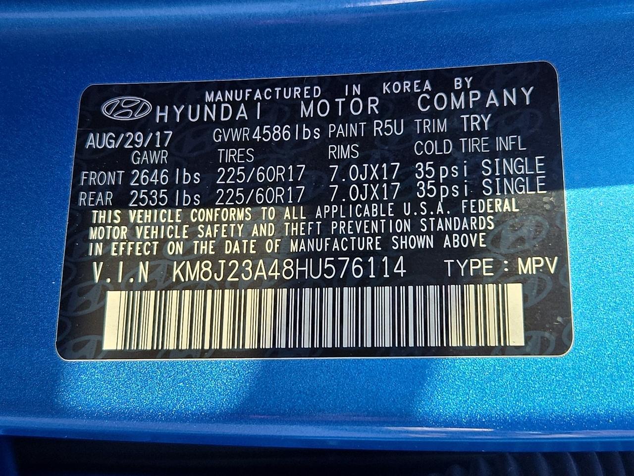 Hyundai Tucson SE 2017