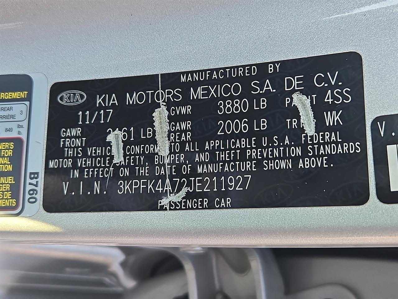 Kia Forte LX 6M 2018