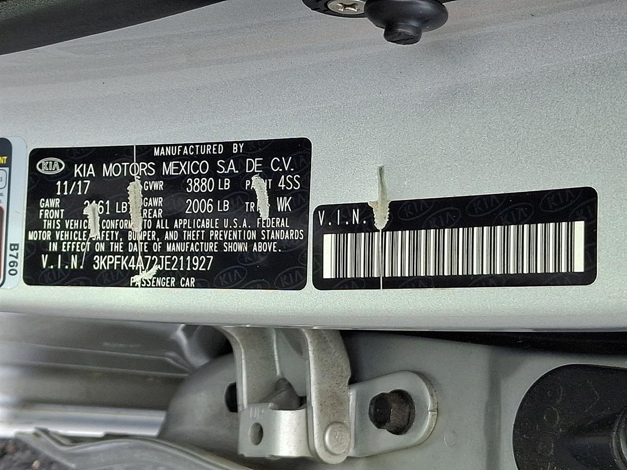 Kia Forte LX 6M 2018