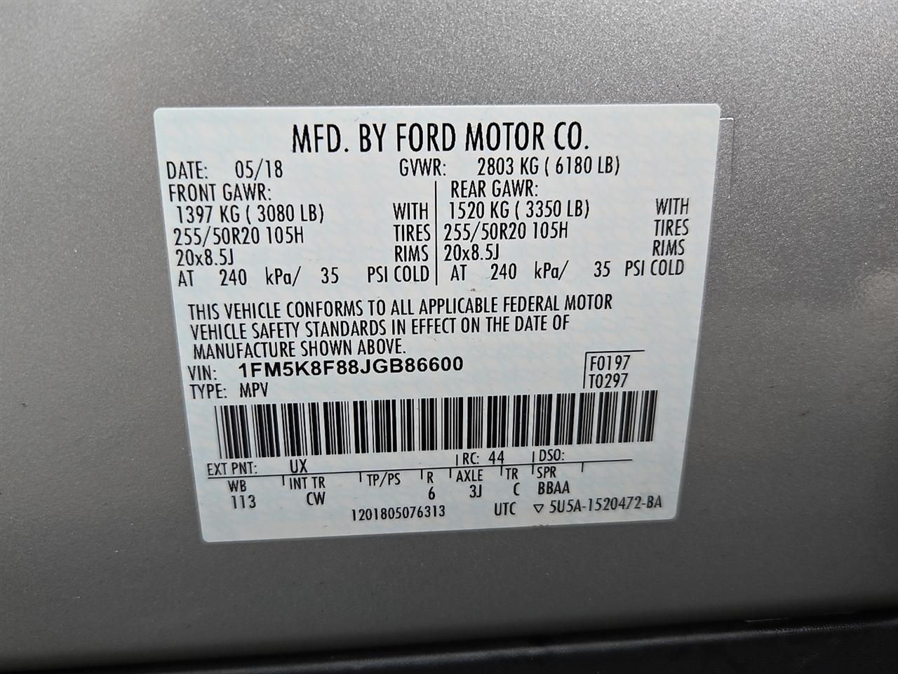 Ford Explorer Limited 4WD 2018