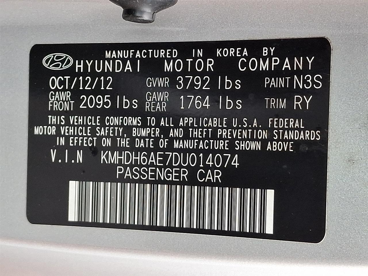 Hyundai Elantra GS Coupe A/T 2013