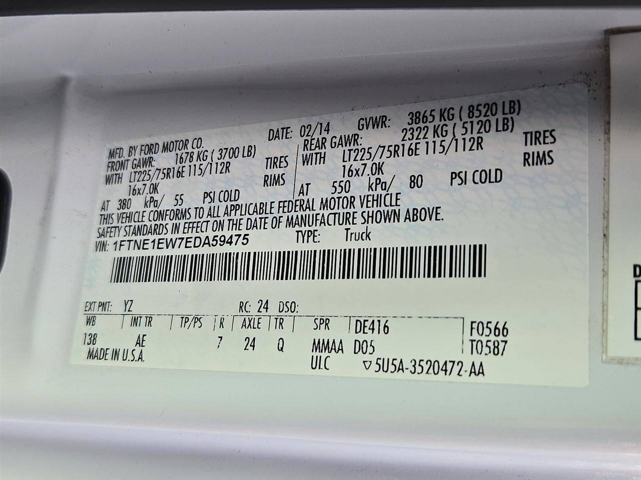 Ford Econoline E-150 2014