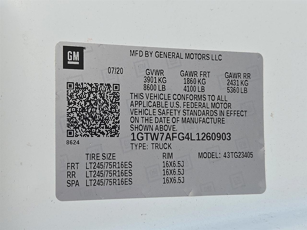 GMC Savana G2500 Cargo 2020