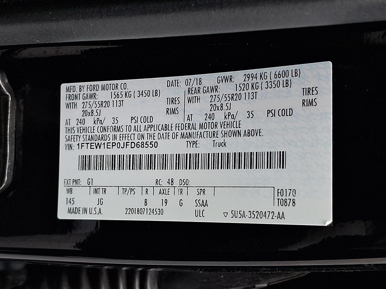 Ford F-150 XL SuperCrew 5.5-ft. Bed 4WD 2018