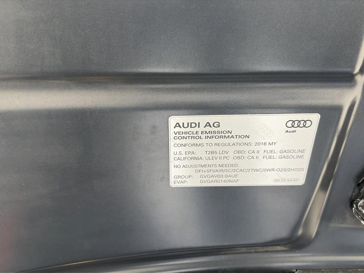 Audi A6 4dr Sdn quattro 3.0T Premium Plus 2016