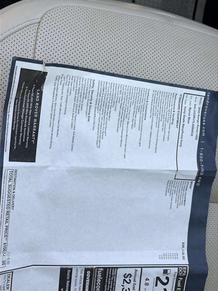 Land Rover Range Rover HSE SWB 2020
