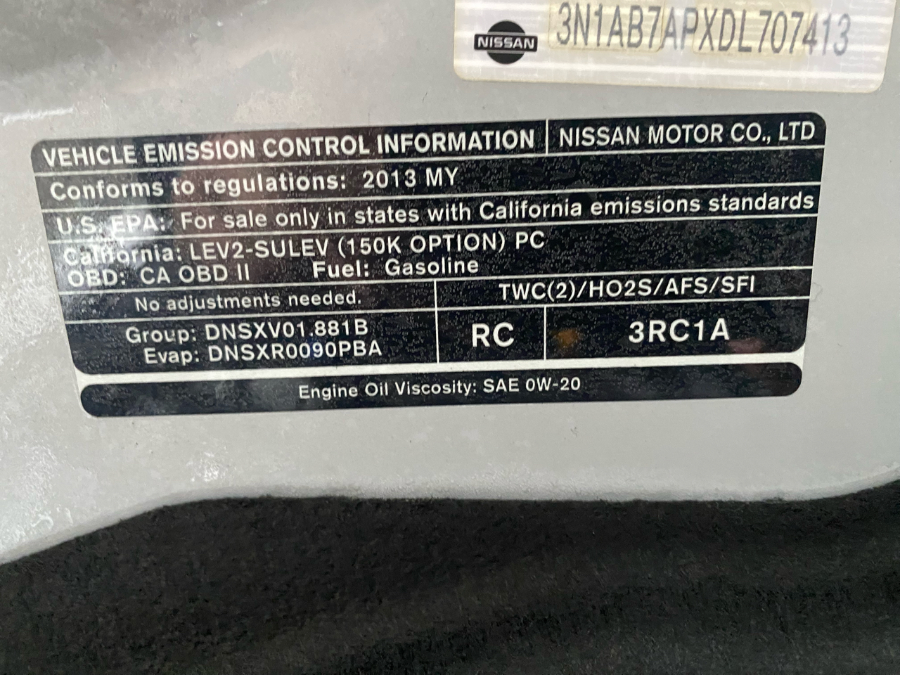 Nissan Sentra 4dr Sdn I4 CVT SV 2013