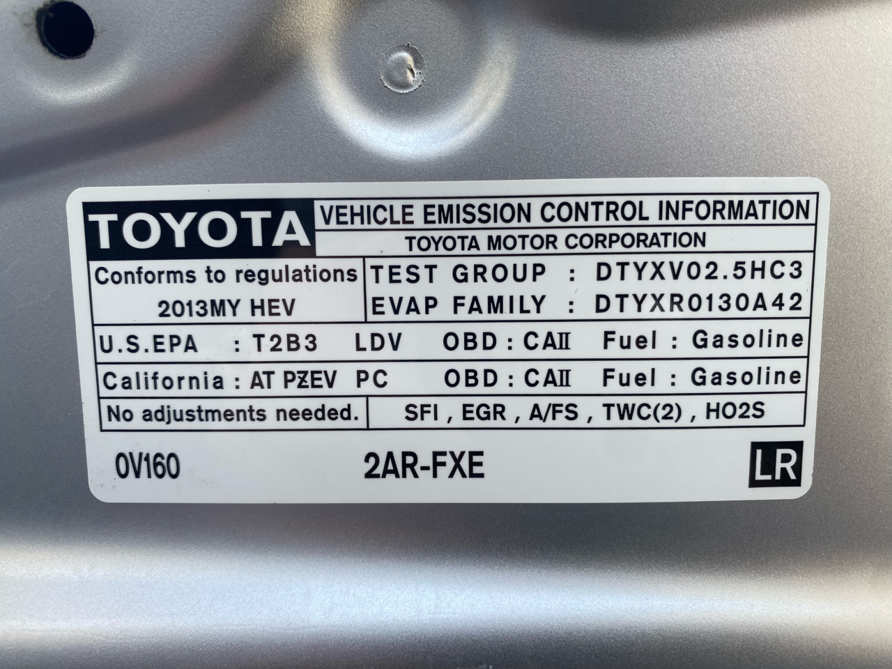 Toyota Camry Hybrid  2013