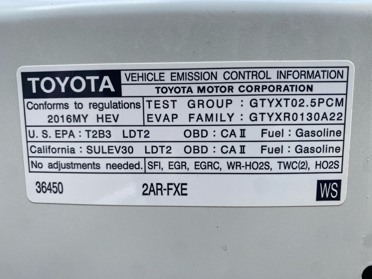 Toyota RAV4 Hybrid  2016