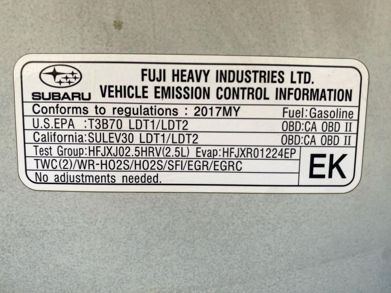 Subaru Forester 2.5i Touring CVT 2017