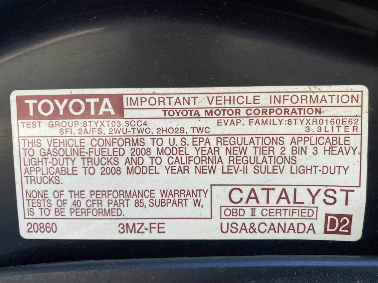 Toyota Highlander Hybrid 4WD 4dr Limited w/3rd Row (Natl) 2008