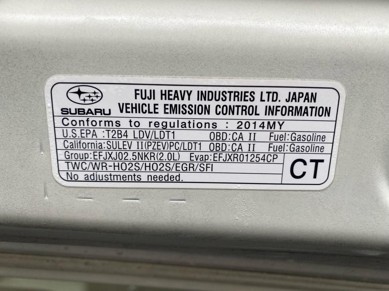 Subaru XV Crosstrek 5dr Auto 2.0i Premium 2014