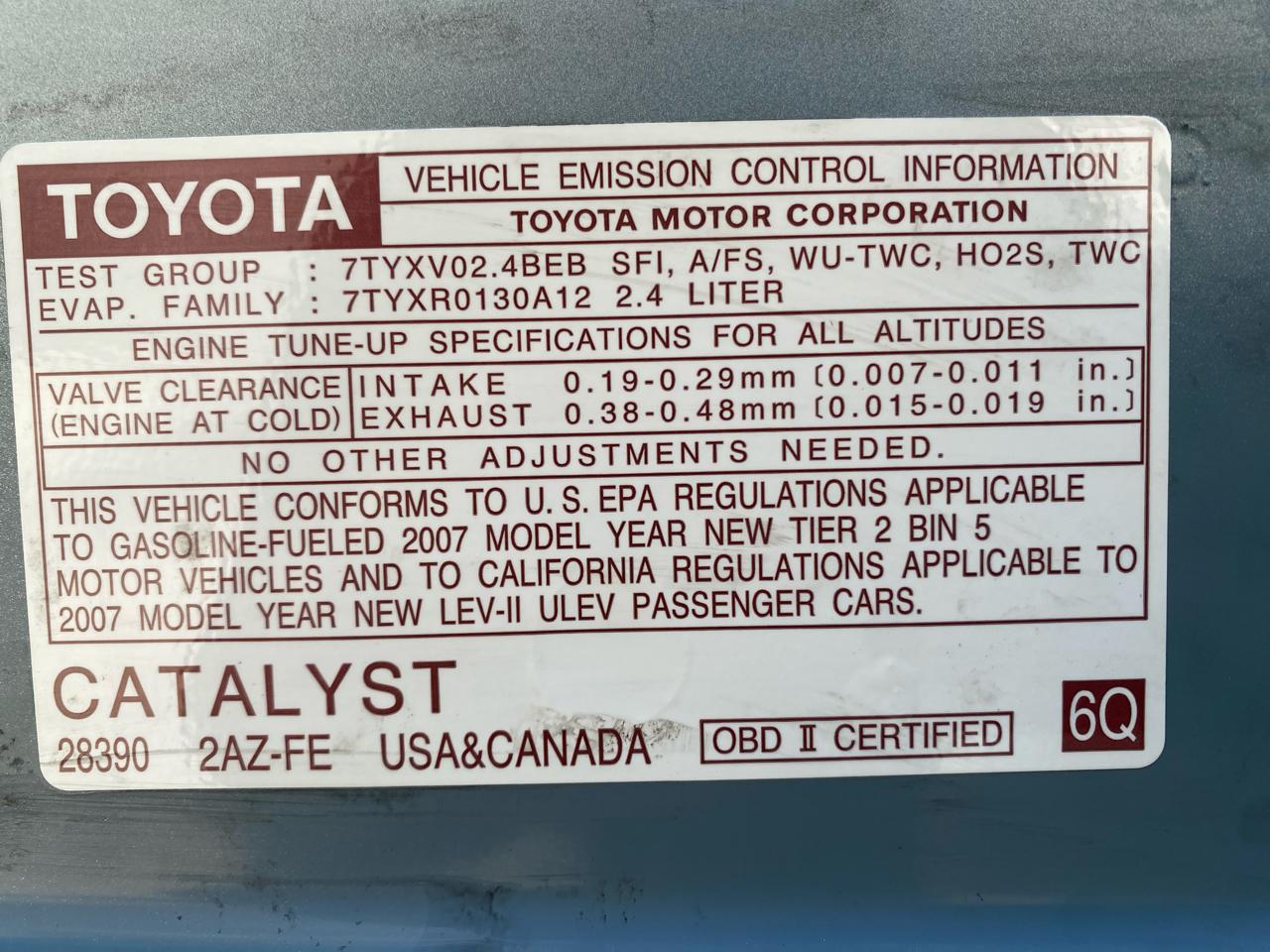 Toyota Camry  2007