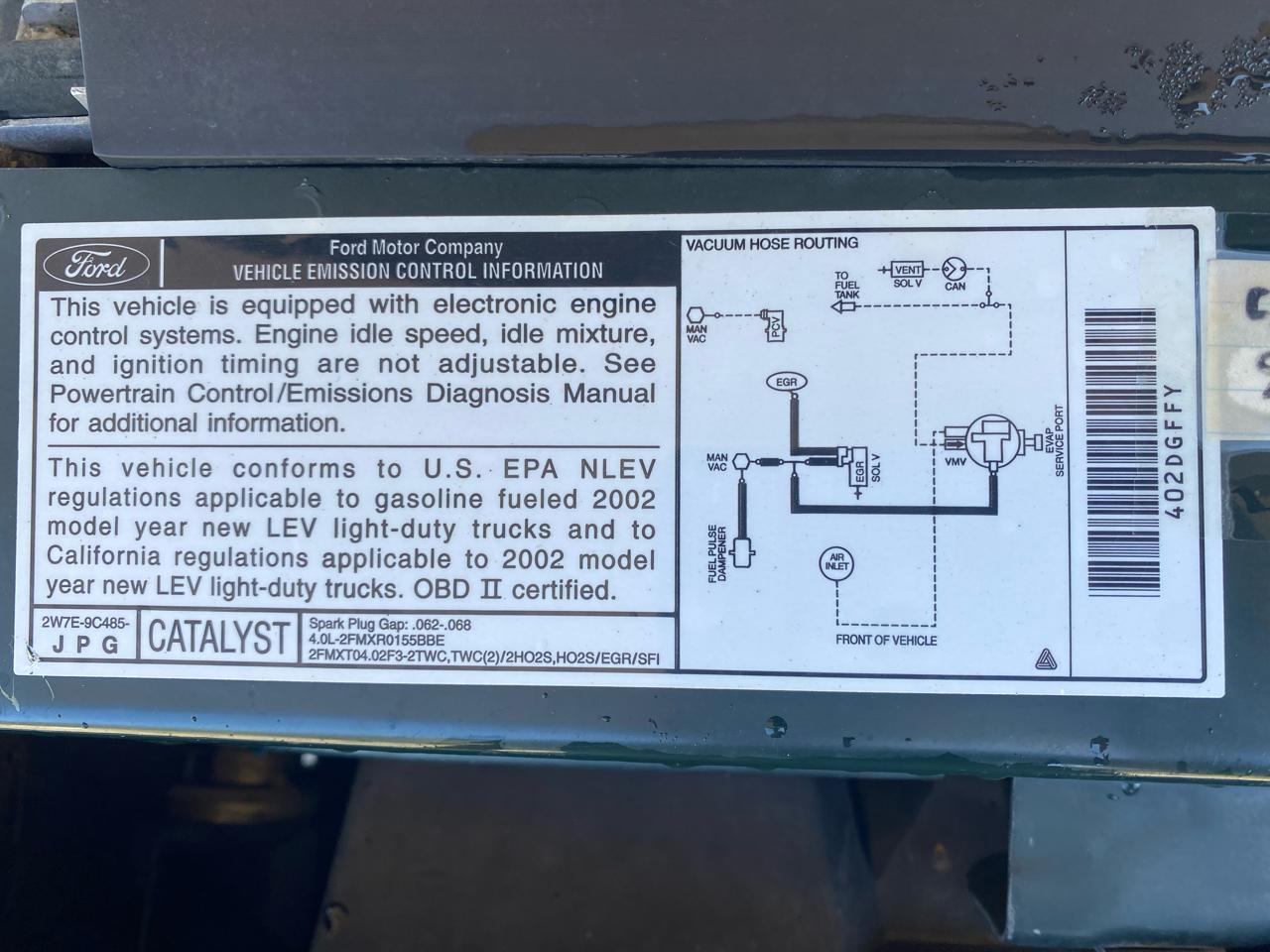 Ford Ranger 4dr Supercab 4.0L XLT Appearance 2002