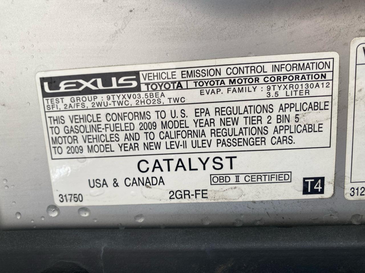 Lexus ES 350 4dr Sdn 2009