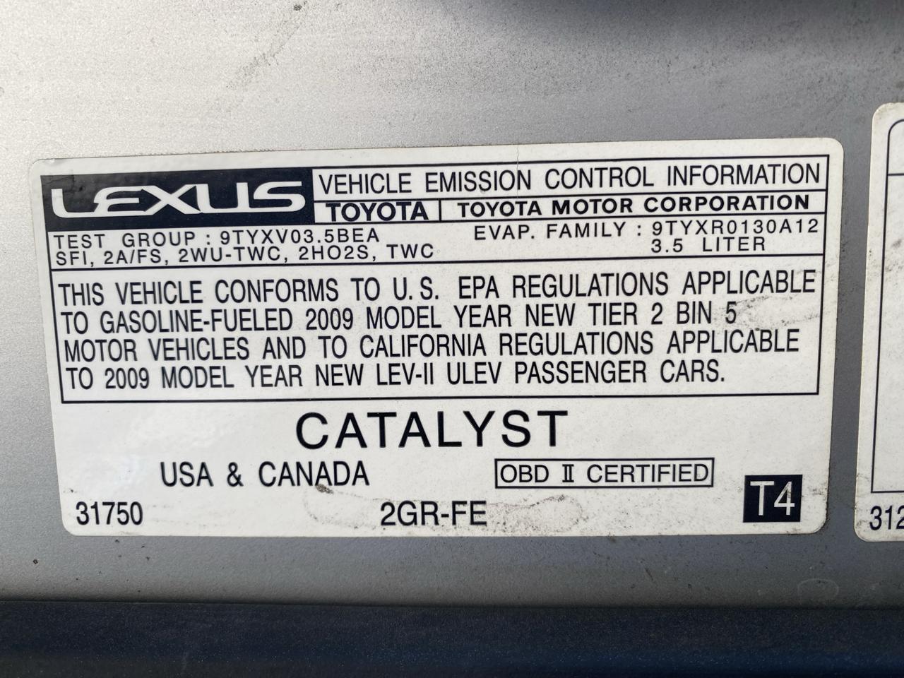 Lexus ES 350 4dr Sdn 2009