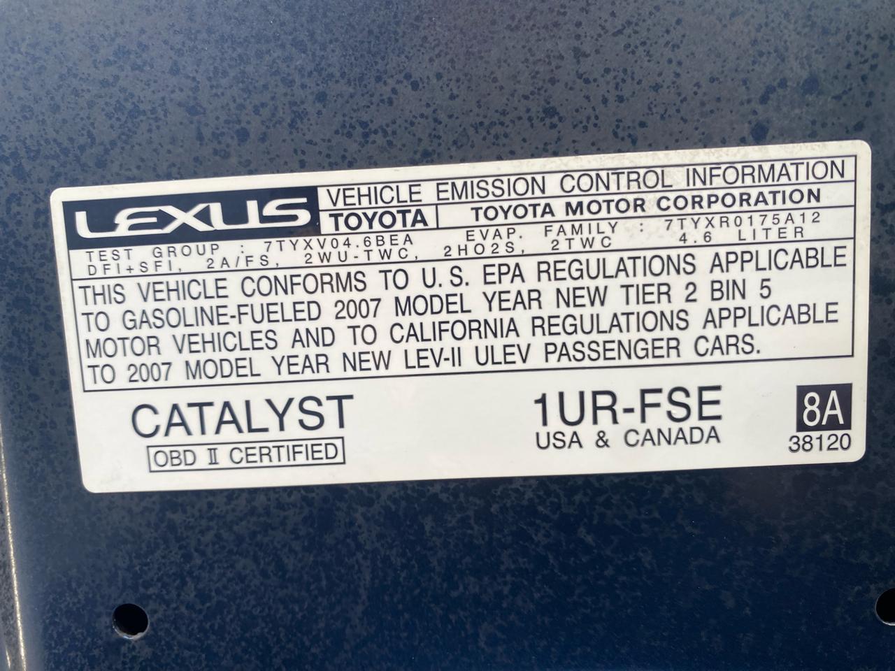 Lexus LS 460 4dr Sdn 2007