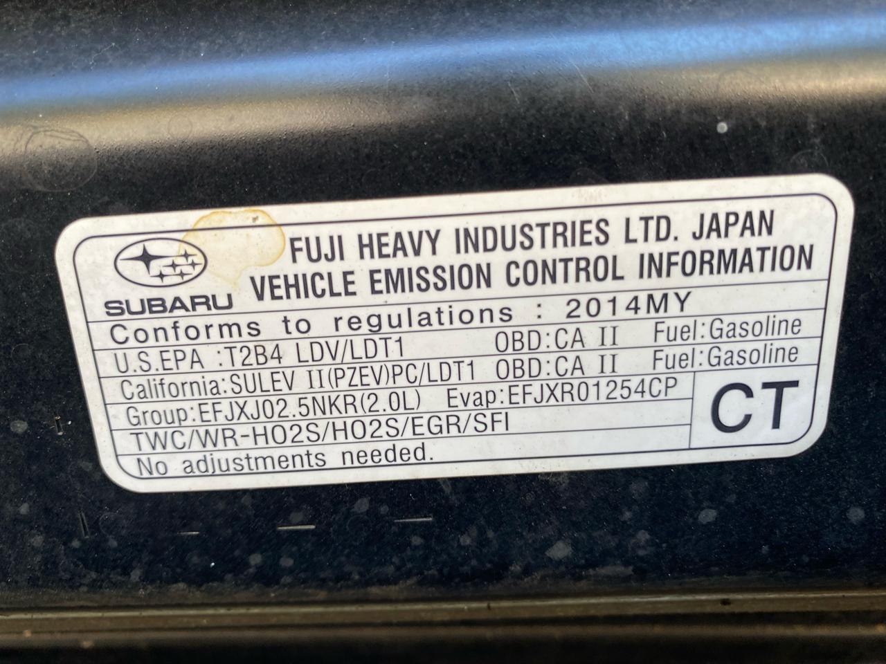 Subaru XV Crosstrek 5dr Man 2.0i Premium 2014