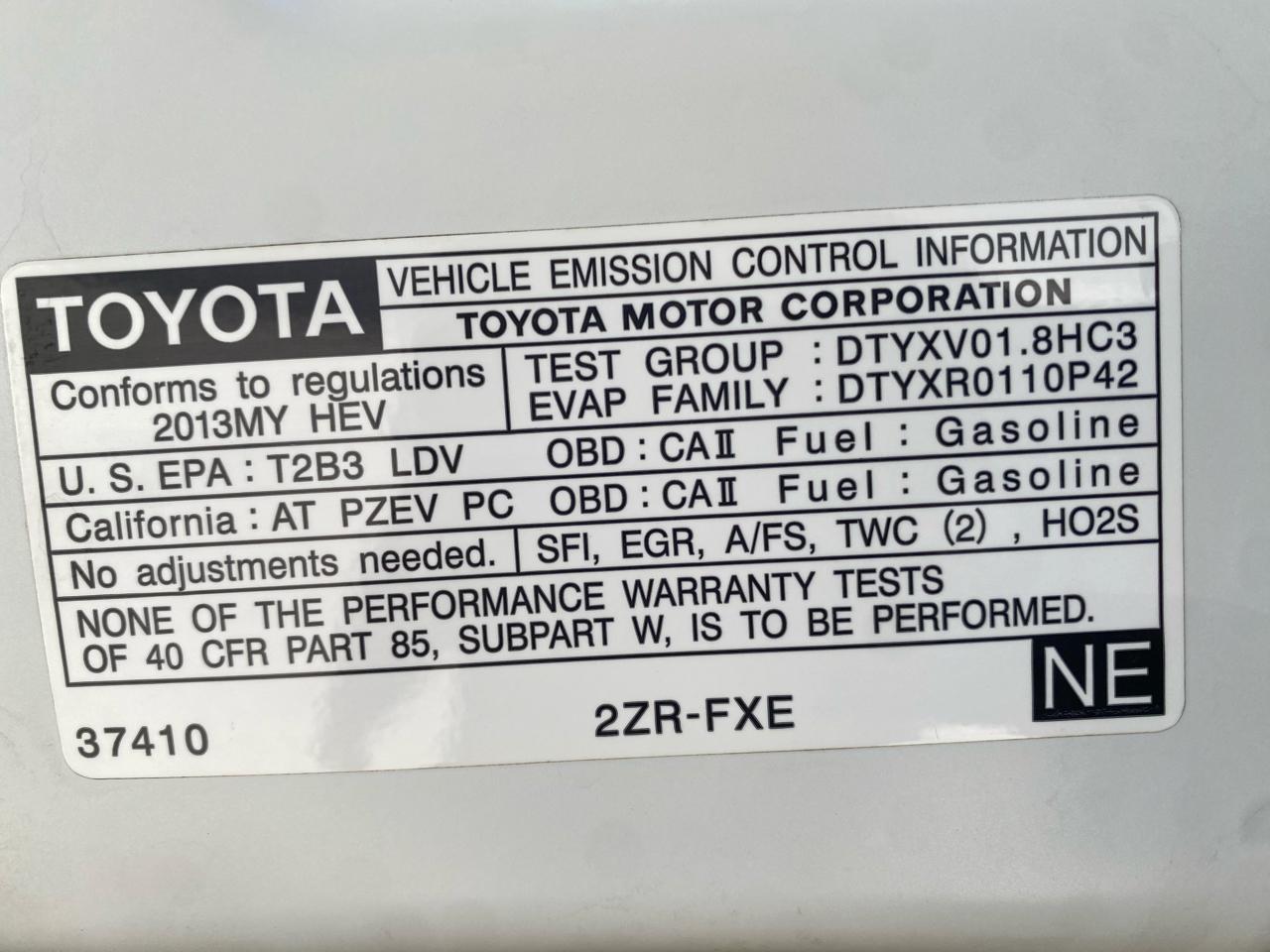 Toyota Prius  2013