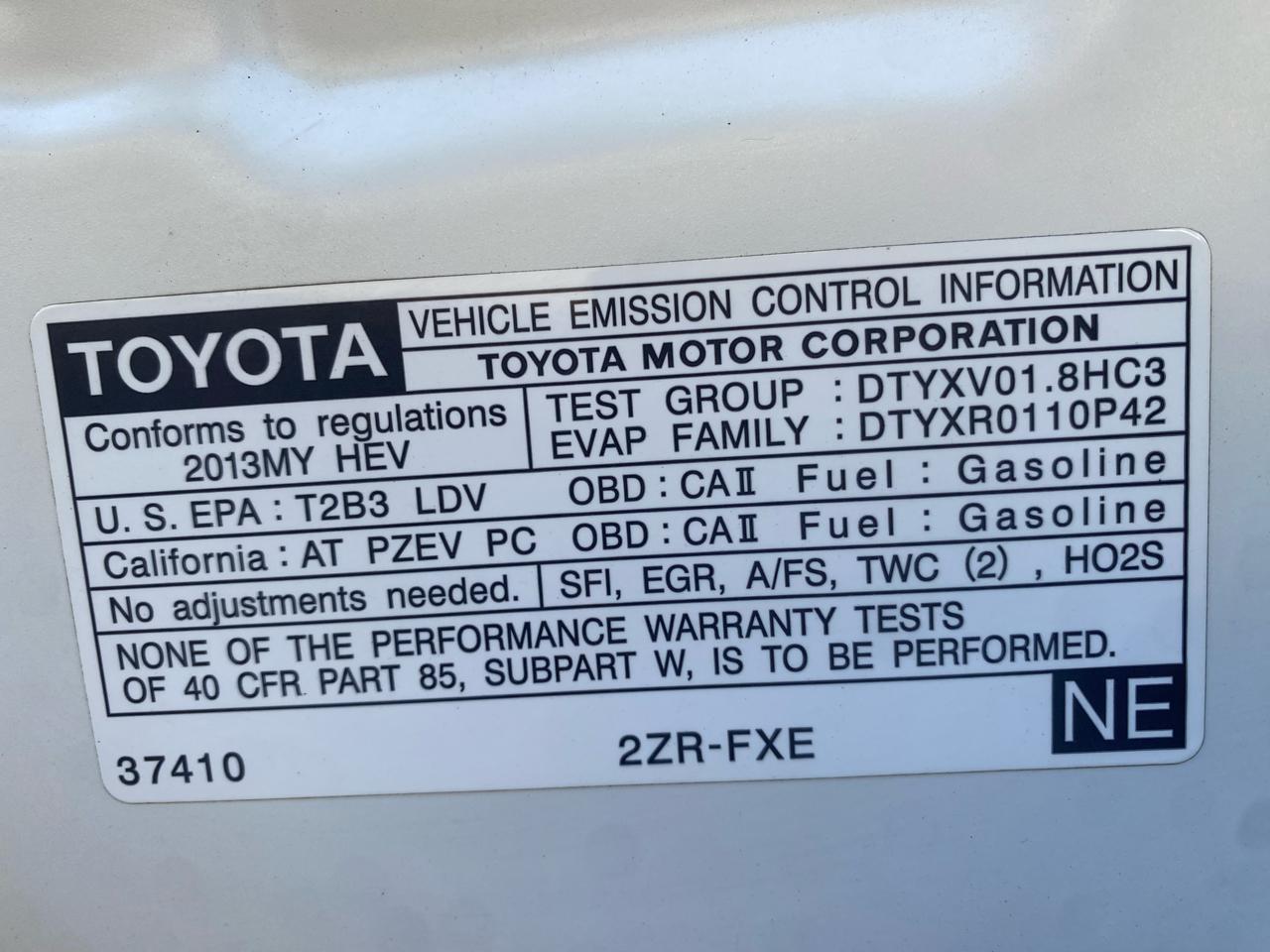 Toyota Prius  2013