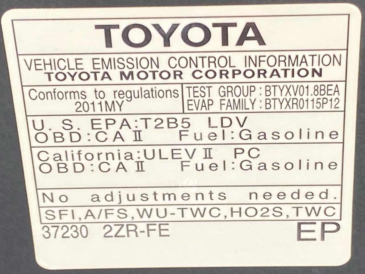 Toyota Corolla 4dr Sdn Auto LE (Natl) 2011