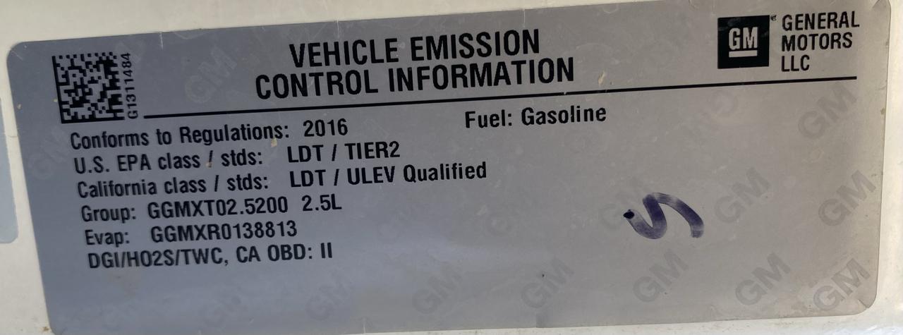 Chevrolet Colorado 4WD Ext Cab 128.3" WT 2016