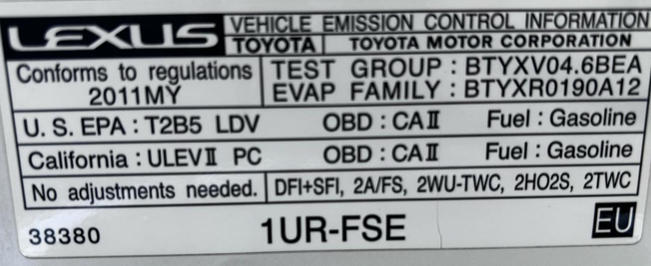 Lexus LS 460 4dr Sdn L RWD 2011