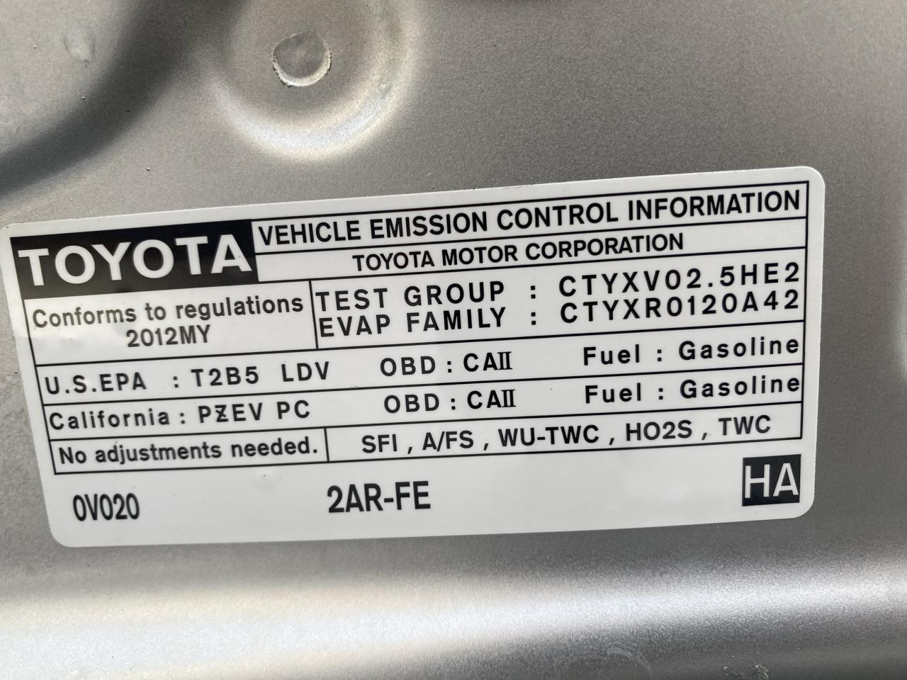 Toyota Camry  2012