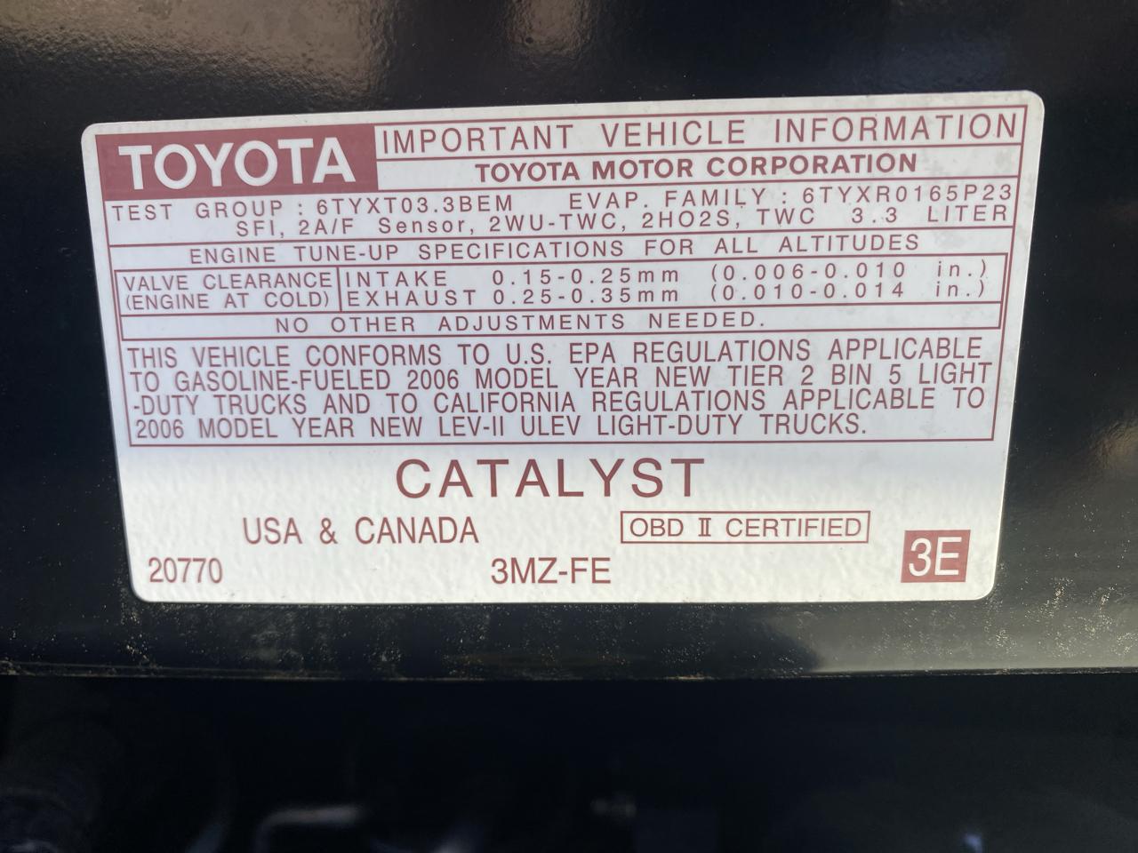 Toyota Sienna  2006
