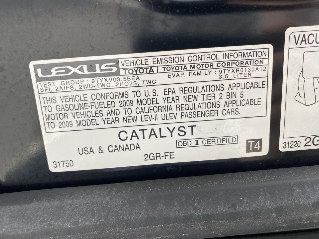 Lexus ES 350 4dr Sdn 2009