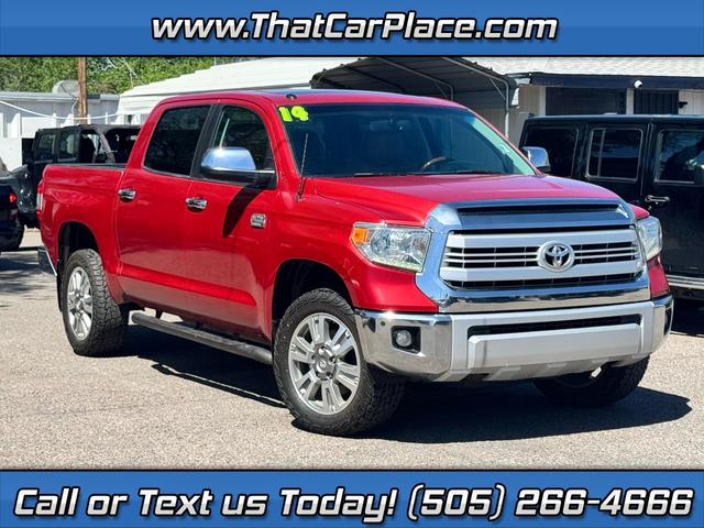 Red 2014 Toyota Tundra 1794 CrewMax 5.7L FFV 4WD Pickup Truck Four-Wheel Drive