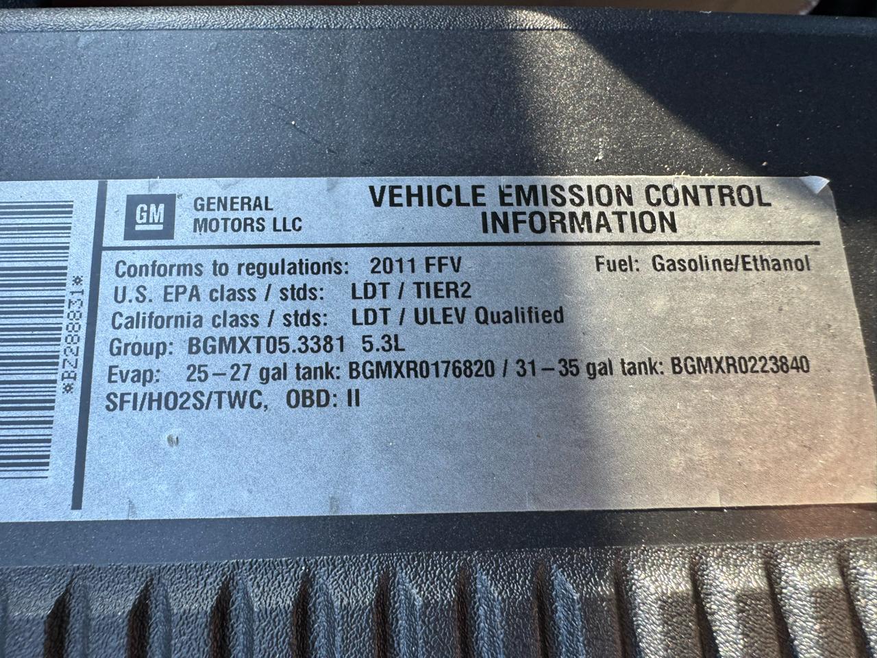 Chevrolet Silverado 1500 LT Ext. Cab Short Bed 4WD 2011