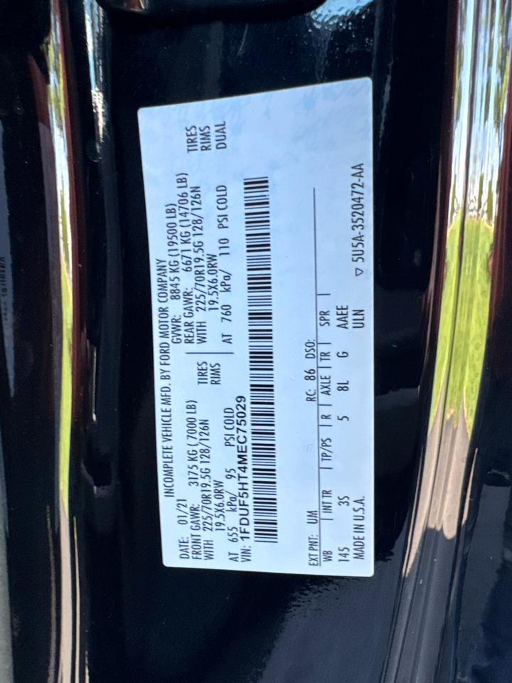 Ford Super Duty F-550 DRW XLT 4WD Reg Cab 145" WB 60" CA 2021