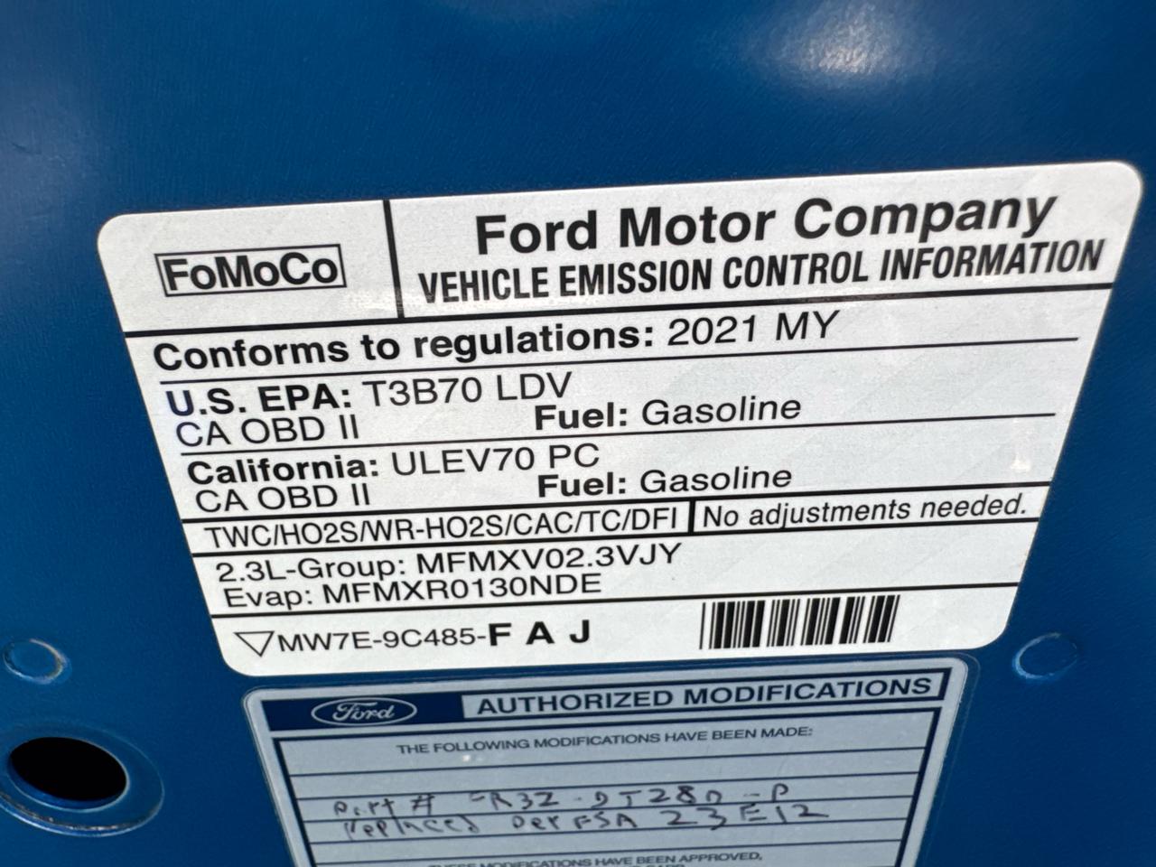 Ford Mustang EcoBoost Fastback 2021