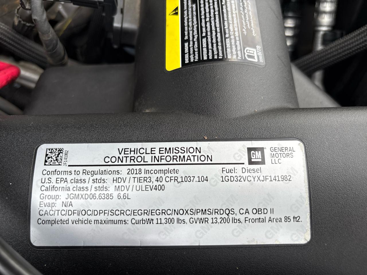 GMC Sierra 3500HD 4WD Reg Cab 137.5" WB, 59.06" CA 2018