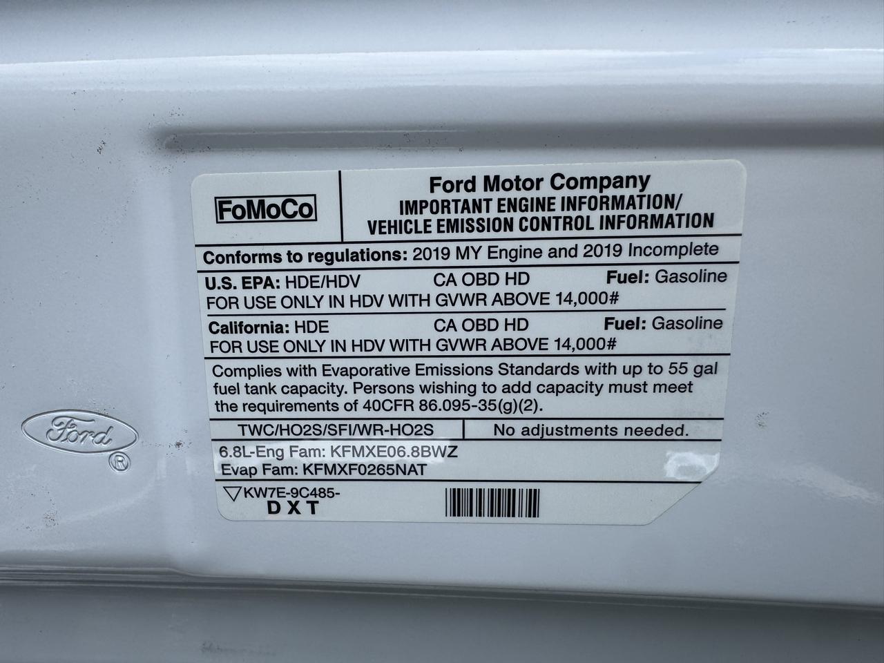 Ford E-Series Cutaway E-450 DRW 158" WB 2019