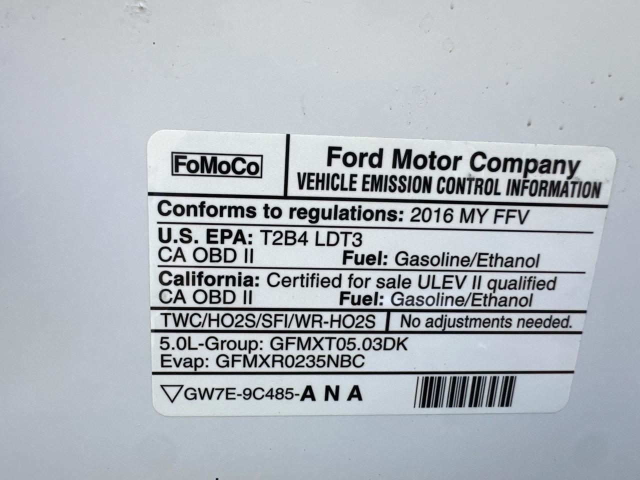 Ford F-150 4WD SuperCrew 145" XLT 2016