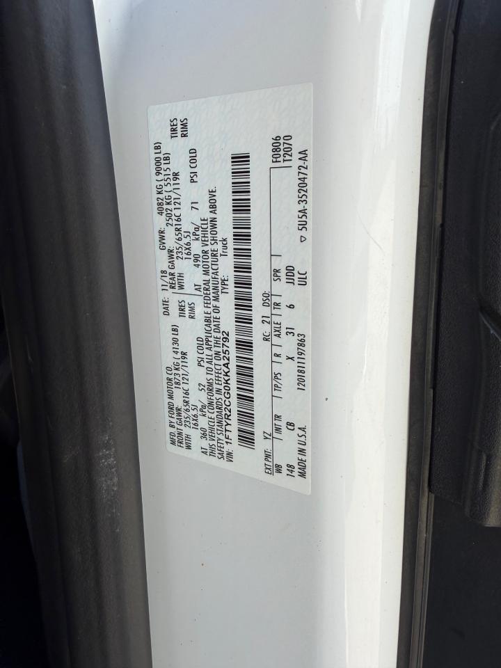 Ford Transit 250 Van Med. Roof w/Sliding Pass. 148-in. WB 2019